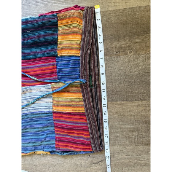 Kathmandu Imports Patchwork Pants Sz L Cotton Hippie Boho Festival Made in Nepal - Picture 3 of 7